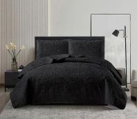 Покрывало стёганое Baccara черное от интернет-магазина Галактика текстиля картинка Покрывало стёганое Baccara черное