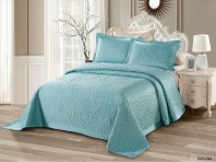 Покрывало стеганое Cleo Blumarin Бирюзовое от интернет-магазина Галактика текстиля картинка Покрывало стеганое Cleo Blumarin Бирюзовое