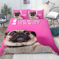 Прикольное постельное бельё Мопс Bad dog изображение