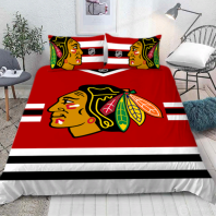 Постельное белье Чикаго Блэкхокс Хоккейный клуб от интернет-магазина Галактика текстиля Фотография Постельное белье Чикаго Блэкхокс Хоккейный клуб