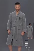Картинка Халат мужской банный SL серый 