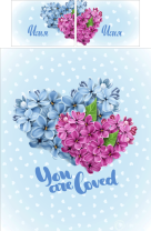 Постельное бельё Сердца из Сирени от интернет-магазина Галактика текстиля Изображение Постельное бельё Сердца из Сирени от интернет-магазина Галактика текстиля