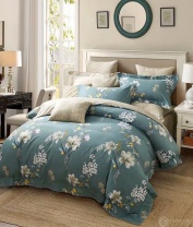 Постельное белье Изумрудные цветы изображение