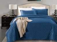 картинка Покрывало Синее Велюр 240х260