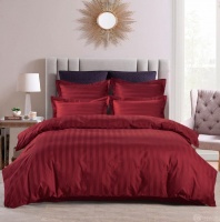 Постельное белье Малиновое страйп-сатин изображение