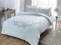 Постельное белье SATEN HAZEL голубой от интернет-магазина Галактика текстиля Постельное белье SATEN HAZEL голубой изображение