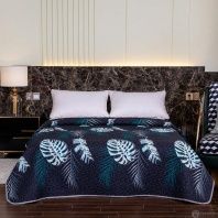 картинка Покрывало С листьями монстеры