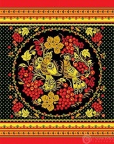 Набор кухонных полотенец Золотая хохлома (3 шт. в упаковке) Фото