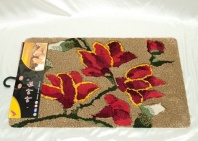 Коврик для ванной Красные цветы от интернет-магазина Галактика текстиля Фото Коврик для ванной Красные цветы