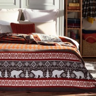 Изображение Плед Сказочные медведи, ёлки, снежинки