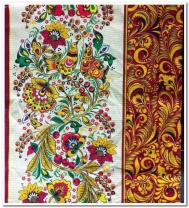 Набор Полотенец ХОХЛОМСКИЕ УЗОРЫ-1028 (3шт. в упаковке) Фото