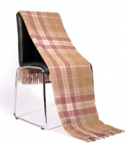 Фотография Плед INCALPACA Бежево-розовая клетка