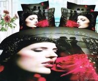 Постельное бельё Девушка с розой изображение