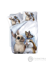 Постельное белье Кролики и бабочка изображение