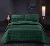 картинка Покрывало Из велюра Зеленое