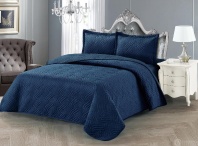 Покрывало Shasta синее от интернет-магазина Галактика текстиля картинка Покрывало Shasta синее