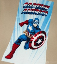 Полотенце пляжное Капитан Америка от интернет-магазина Галактика текстиля Полотенце пляжное Капитан Америка фото