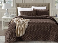 картинка Покрывало Roxette велюр шоколад
