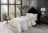 Постельное белье TAC ANGEL кремовое, золото от интернет-магазина Галактика текстиля Постельное белье TAC ANGEL кремовое, золото изображение