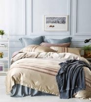 Постельное белье Фамилье Тенсел полоска купить в интернет-магазине Галактика текстиля Постельное белье Фамилье Тенсел полоска фото