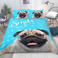 Фото Постельное бельё Мопс Улыбочка от интернет-магазина Галактика текстиля
