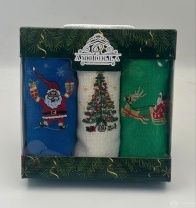 Подарочный комплект полотенец Новогодний 3 шт. от интернет-магазина Галактика текстиля Подарочный комплект полотенец Новогодний 3 шт. фотография