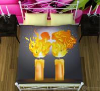 Постельное бельё Романтика и свечи от интернет-магазина Галактика текстиля Постельное бельё Романтика и свечи фото